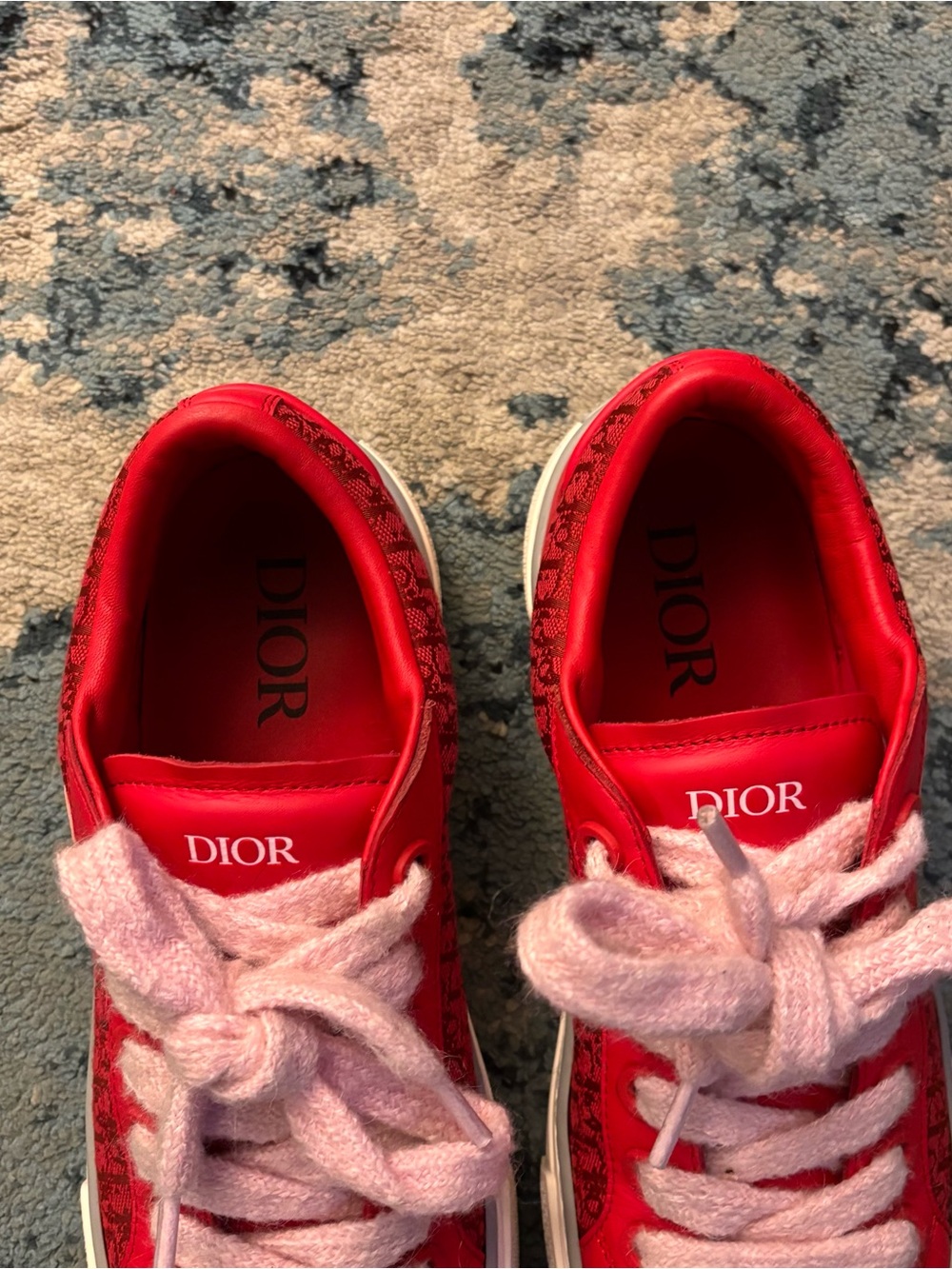Dior B33 Sneakers with Pink Fuzzy Laces Size 42 9US Worn lightly No Box - Picture 4 of 8